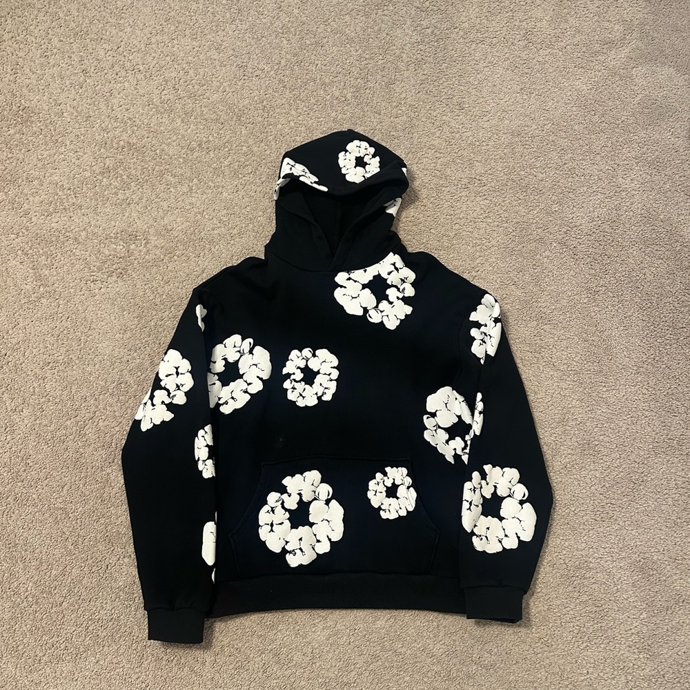 Black denim tears hoodie M